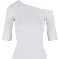 URBAN CLASSICS T-Shirt Urban Classics Ladies Organic Asymmetric Rib Tee (1-tlg)
