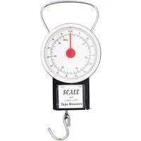 TSB Werk Kofferwaage Kofferwaage Gepäckwaage Maßband Hängewaage, Zugwaage, Bandmaß, Koffer, Waage, 32 kg