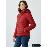 Blue Wave Steppjacke Damen Jacke Nina gesteppt - Leichte Jacke Übergangsjacke Outdoor Melange-Optik, Abnehmbare & verstellbare Kapuze, 2-Wege-Reißverschluss