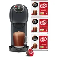 NESCAFÉ® Dolce Gusto® Kapselmaschine KP340B Genio S Plus, Drehregler, Espresso-Boost, inkl. 3 Pakete Nescafé Dolce Gusto KitKat (Kakao) im Wert UVP € 17,97