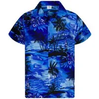 King Kameha Hawaiihemd Surf Übergrößen 7XL-12XL Kurzarm Front-Tasche Stylish Unisex