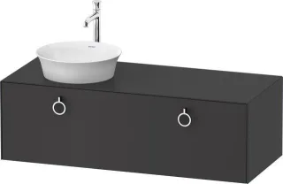 Duravit White Tulip Konsolenwaschtischunterbau wandhängend Graphit Seidenmatt 1300x550x408 mm - WT49 WT4982L58580010