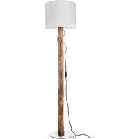 NOWA Stehlampe NORIN, ohne Leuchtmittel, Stehleuchte, Holz, naturgewachsen, Textil, Wohnbereich, Flur