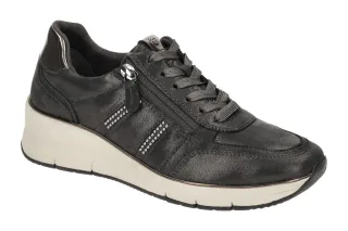 Tamaris 1-23763-43 214 Halbschuhe anthracite Sneaker mit Keilabsatz