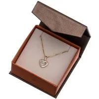 Silberkettenstore Schmuckset Panzerkette 1,2mm mit Anhänger Herz 3.11085 - 333 Gold, Länge wählbar