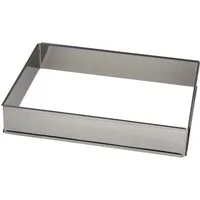 LARES Backrahmen Eckiger Backrahmen 25 cm flach für vielseitiges Backen, Edelstahl, Aus hochwertigem Material, ideal für Kuchen und Torten