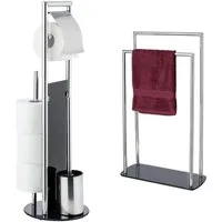 WENKO WC-Garnitur Ravina, Stand WC Garnitur und Handtuchhalter