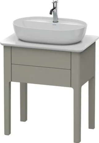 Duravit Luv Konsolenwaschtischunterbau bodenstehend Stein Grau Seidenmatt 638x450x743 mm - LU9560092 LU956009292