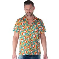 Comycom Kurzarmhemd 70er-Hemd DOTs mit Reverskragen