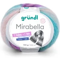 Gründl Wolle Mirabella Farbverlaufsgarn mit Anleitung Häkelwolle, 550,00 m (Wolle Farbverlaufswolle zum Stricken und Häkeln, Strickwolle, Strickgarn, Handstrickgarn), 80% Polyacryl, 20% Wolle