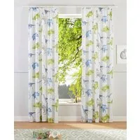 OTTO home Gardine DINO (1 St), Kräuselband, halbtransparent, Polyester, Kindergardine, einseitig mit Dinosauriern bedruckt