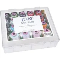 Nähwelt Flach Aufbewahrungsbox - Acryl-Garnbox ungefüllt für 30 Rollen / 1000 m Näh- oder Stickgarn