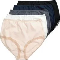 Ulla Popken Maxislip Maxislips 5er-Pack Spitzenkante