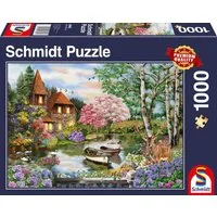 Schmidt Spiele Puzzle 1000 Teile Schmidt Spiele Puzzle Haus am See 58985, 1000 Puzzleteile