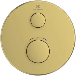 Ideal Standard Unterputz-Thermostat Ceratherm Navigo rund 1 Verbraucher, Brushed Gold, A8578A2 A8578A2
