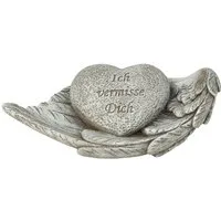 LB H&F Lilienburg Dekofigur Grabdeko Grabschmuck Engelsflügel Engel Grabengel (Figur Dekoration Geschenk Grab Trauerschmuck Trauerdeko Beerdigung Dekofigur Grabdekoration Herbst Winter Frühling Ostern Ideen Mitbringsel Geschenk Deko Bestattung Grabta