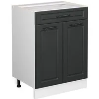 Vicco Unterschrank R-Line, Anthrazit Landhaus/Weiß, 60cm, Schublade, ohne Arbeitsplatte (1-St)