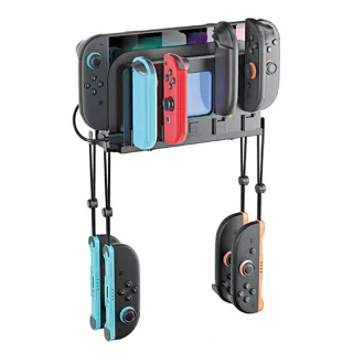 IPLAY HBS-2881 Wall-Mounted Switch Charging Dock 4-in-1 Controller Charger Station with RGB Light for Nintendo Switch Jo
