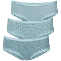 LASCANA Panty (3er-Pack) aus elastischer Baumwolle mit weicher Spitze