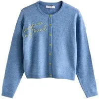 Next Cardigan Strickjacke mit Rundhalsausschnitt (1-tlg)