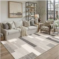 PURECOZY Teppich Kurzflor & Weich, Waschbar & Pflegeleicht, Modernes Design, Rechteckig, Höhe: 6.1 mm, geeignet für verschiedene Innenräume