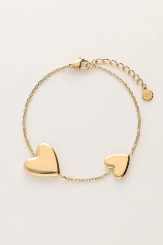 My Jewellery - Armband mit Herzen gold - Gr. - OS