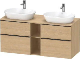 Duravit D-Neo Konsolenwaschtischunterbau wandhängend Natur Eiche Matt 1400x550x664 mm - DE4970BBD300 DE4970BBD300000