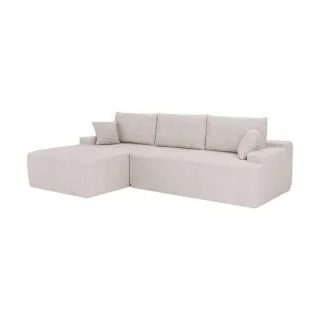 Juskys Sofa, Beige, Textil, 250x155 cm, Wohnzimmer, Sofas & Couches, Wohnlandschaften, Ecksofas
