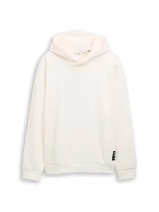 Denim Tom Tailor - Relaxed Fit Hoodie Sweatshirt mit Snoopy-Rückenprint gardenia white - Gr. - XXL
