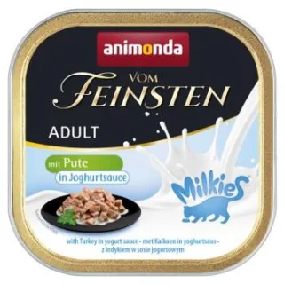 animonda Vom Feinsten Nassfutter Katze, Adult, Milkies 32x100g Pute, in Sauce