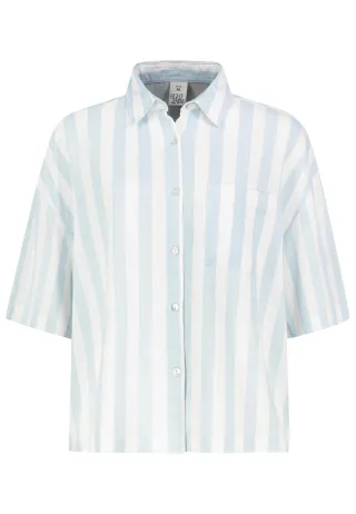 Authentic Style - RE9CIGt1cnphcm0gQmx1c2UgQWxsb3ZlciBQcmludA== stripes: white-skyway blue - Gr. - M