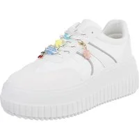 Ital-Design Plateausneaker mit verspielten Details für Damen Sneaker (91409124) Keilabsatz/Wedge Sneakers Low in Weiß