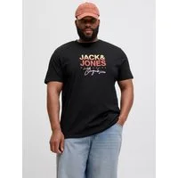 Jack & Jones PlusSize Print-Shirt JORCANGGU TEE SS CREW NECK FST PLS mit Logo Print