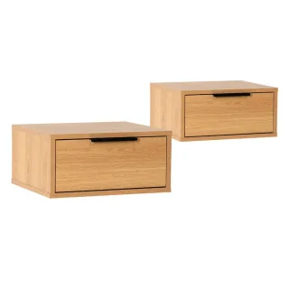 VS Venta-stock Nachttische, Honigeiche, Holzwerkstoff, Rechteckig, 40x19x35 cm, Schlafzimmer, Nachttische