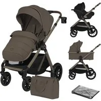 lionelo Kombi-Kinderwagen LAYLA 3IN1, (Set), 3D-Panoramabelüftung/ XXL-Sitz/ komfortable Federung
