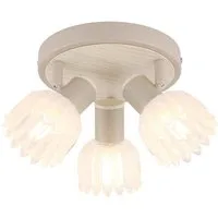 GLOBO LIGHTING Deckenleuchte, Leuchtmittel nicht inklusive, Deckenleuchte Deckenlampe Wohnzimmerlampe Metall sandmatt D 34 cm