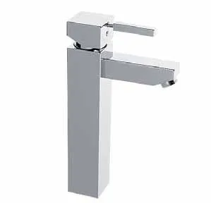 KAJA-Aquadrat Einhebel-Waschtischbatterie, erhöhter Auslauf 210mm, Zugst .-Ablaufgarnitur , chrom 58040-C