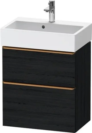 Duravit D-Neo Waschtischunterbau wandhängend Eiche Schwarz Matt 584x372x625 mm - DE4329004160000 DE4329004160000