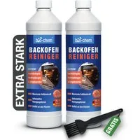 bio-chem Backofenreiniger 1000ML – EXTRA STARK ohne Schrubben Backofenreiniger (Starker Fettlöser, [- Backofenreiniger 2x 1 L + Pinsel schwarz Extra starke Fettlösekraft)