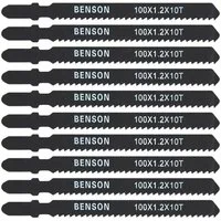 BENSON Sägeblatt 10x Stichsägeblätter T-Schaft Sägeblatt Holz Laminat Bosch Makita (10-St), für, Bosch, Makita, Profi, Blatt