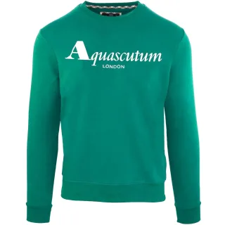 Aquascutum Bold London Logo Grünes Sweatshirt