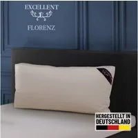 Excellent 3-Kammer-Kopfkissen Florenz, Füllung: 60% Daunen, 40% Federn (Außenkammern), Bezug: 100% Baumwolle, hergestellt in Deutschland, allergikerfreundlich