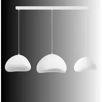 Opviq Kronleuchter Pendelleuchte Fiberglas-Schirme – 2-flammig oder 3-flammig wählbar, Verstellbare Höhe, ohne Leuchtmittel, Abhängig vom Leuchtmittel, Fiberglas-Schirme, Modernes Design