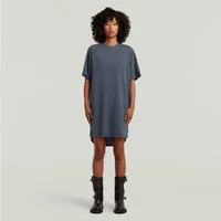 G-STAR Jerseykleid Woven Mix Washed Jersey Dress Wmn mit Webdetails, Knopfverschluss
