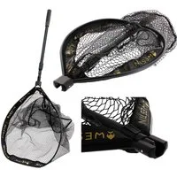 Westin Fishing Angelkescher W3 C&R Landing Net - 2 Größen wählbar - Gummi Netz Kescher - Teleskop (1-St), Knotenloses, gummibeschichtetes Netz