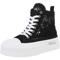 Ital-Design Damen High-Top Freizeit Sneakerboots (88828302) Flach Sneakers High in Schwarz
