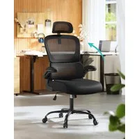 SONGMICS Bürostuhl, Netzstuhl, ergonomisches Design, mit Premium-Netzgewebe, Wippfunktion