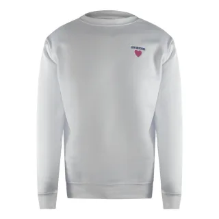 Love Moschino - Sweatshirt für Herren, Logo (Weiß)