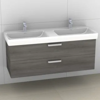 Artiqua 415 Waschtischunterschrank für Pro S 814968 Graphit Struktur quer, 415-WU2L-L59-7098-401 415-WU2L-L59-7098-401