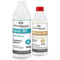 DD Composite Epoxidharz 500g Epox R1 + 250g Härter H1 fast bis 2cm (2-St), Gießharz, Kunstharz, Resin